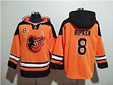 Men's Baltimore Orioles #8 Cal Ripken Jr. Orange Ageless Must-Have Lace-Up Pullover Hoodie,baseball caps,new era cap wholesale,wholesale hats